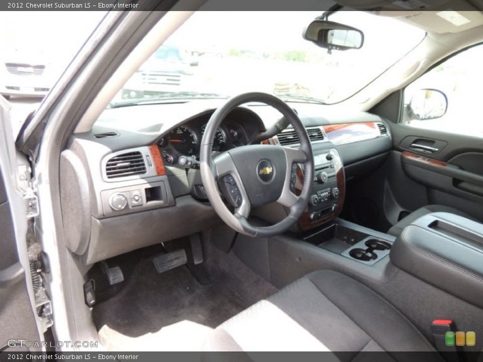Ebony 2012 Chevrolet Suburban Interiors