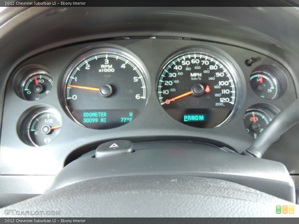 Ebony Interior Gauges for the 2012 Chevrolet Suburban LS #80151999