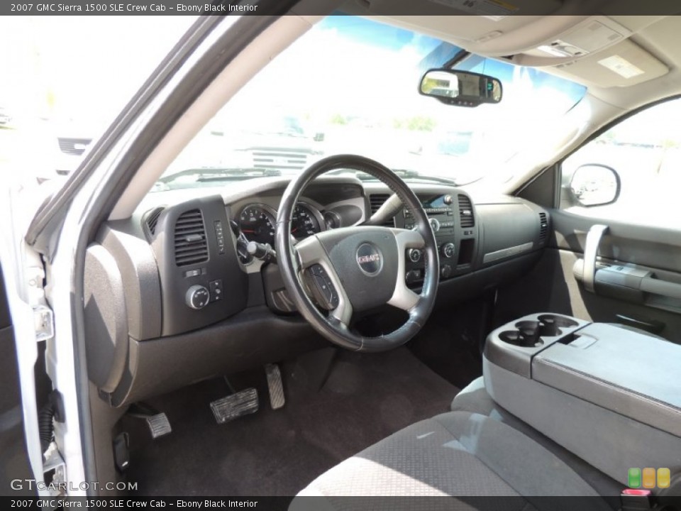 Ebony Black Interior Prime Interior for the 2007 GMC Sierra 1500 SLE Crew Cab #80152395