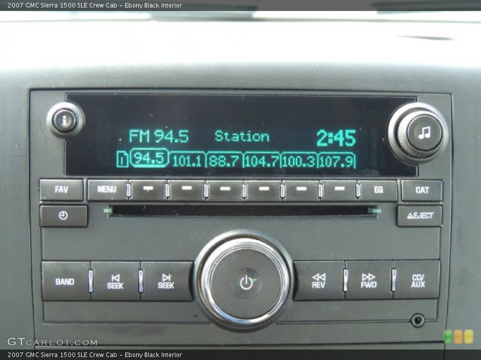 Ebony Black Interior Audio System for the 2007 GMC Sierra 1500 SLE Crew Cab #80152500