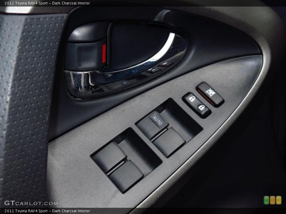Dark Charcoal Interior Controls for the 2011 Toyota RAV4 Sport #80154495