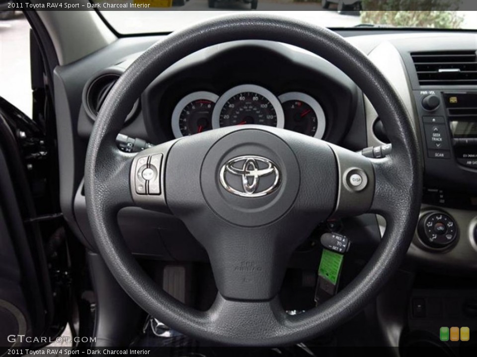 Dark Charcoal Interior Steering Wheel for the 2011 Toyota RAV4 Sport #80154671