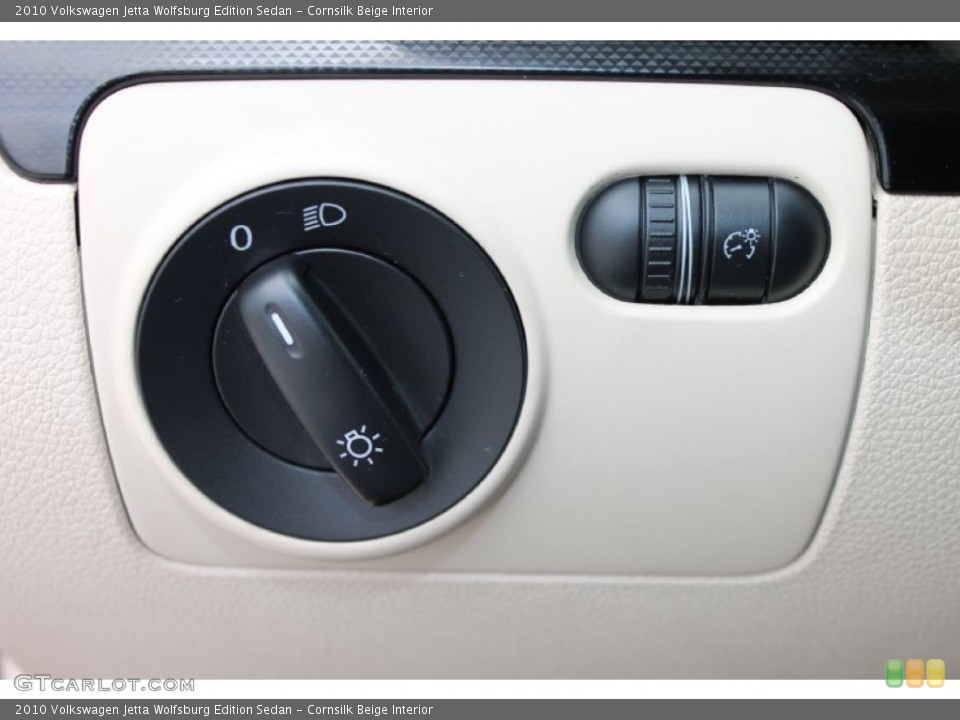 Cornsilk Beige Interior Controls for the 2010 Volkswagen Jetta Wolfsburg Edition Sedan #80155077