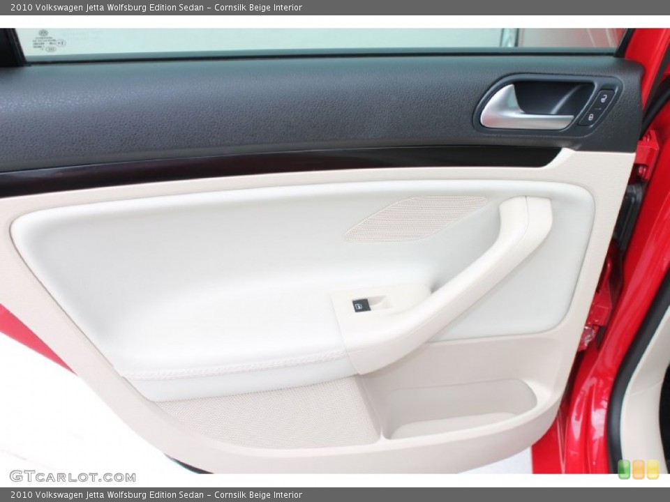 Cornsilk Beige Interior Door Panel for the 2010 Volkswagen Jetta Wolfsburg Edition Sedan #80155092