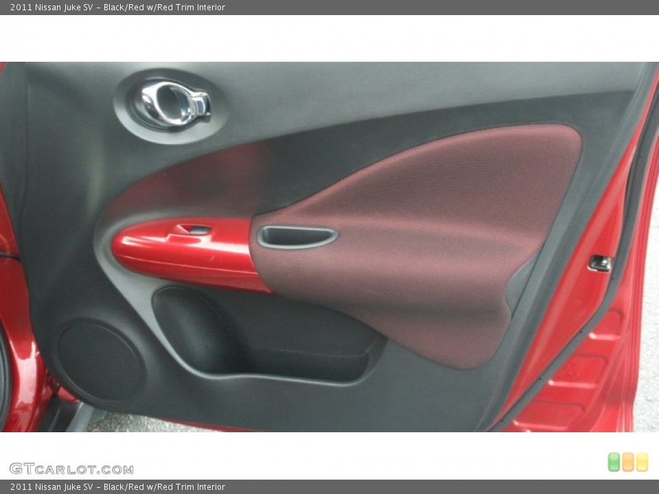 Black/Red w/Red Trim Interior Door Panel for the 2011 Nissan Juke SV #80161404