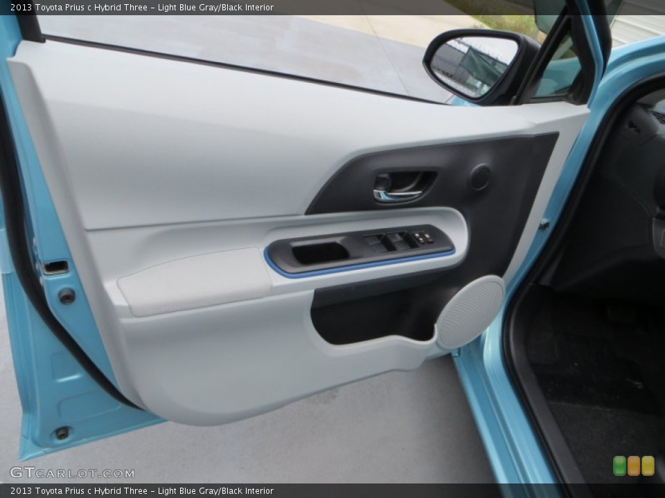 Light Blue Gray/Black Interior Door Panel for the 2013 Toyota Prius c Hybrid Three #80161530