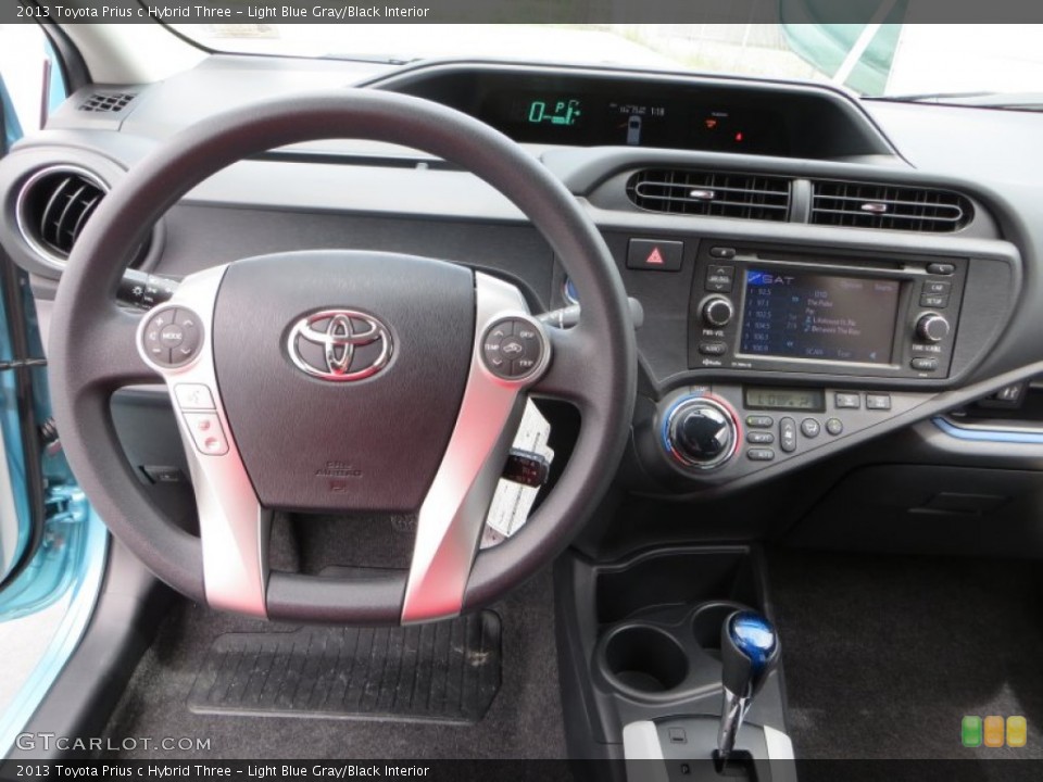 Light Blue Gray/Black Interior Dashboard for the 2013 Toyota Prius c Hybrid Three #80161576