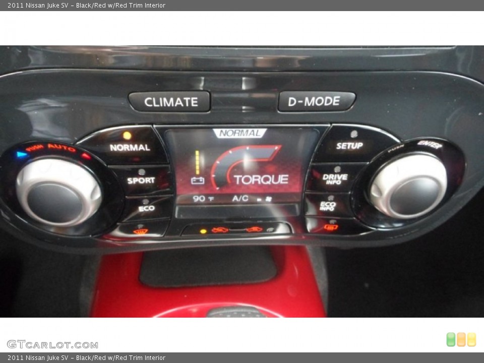 Black/Red w/Red Trim Interior Controls for the 2011 Nissan Juke SV #80161591