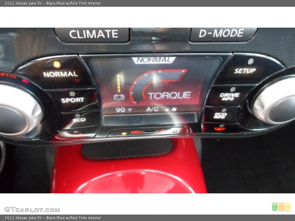 Black/Red w/Red Trim Interior Controls for the 2011 Nissan Juke SV #80161608