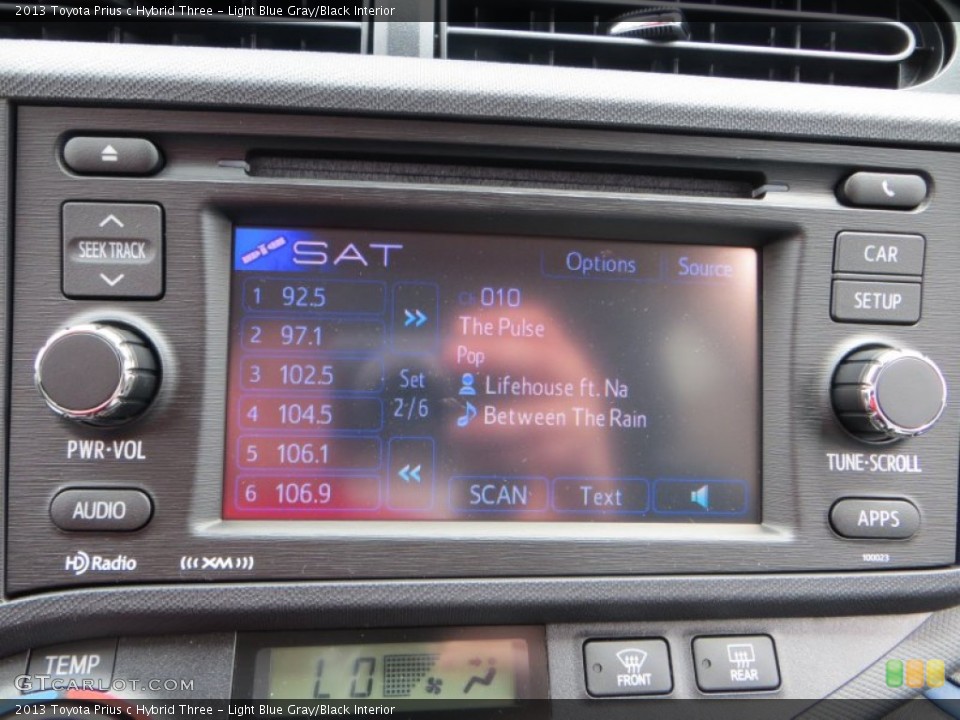 Light Blue Gray/Black Interior Audio System for the 2013 Toyota Prius c Hybrid Three #80161620