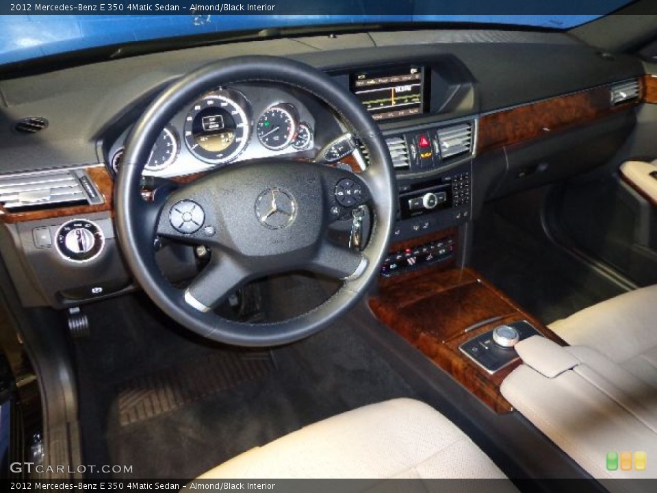 Almond/Black Interior Prime Interior for the 2012 Mercedes-Benz E 350 4Matic Sedan #80161851