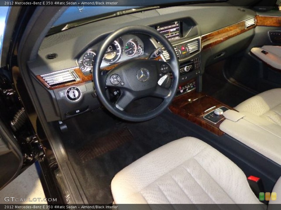 Almond/Black Interior Prime Interior for the 2012 Mercedes-Benz E 350 4Matic Sedan #80161863