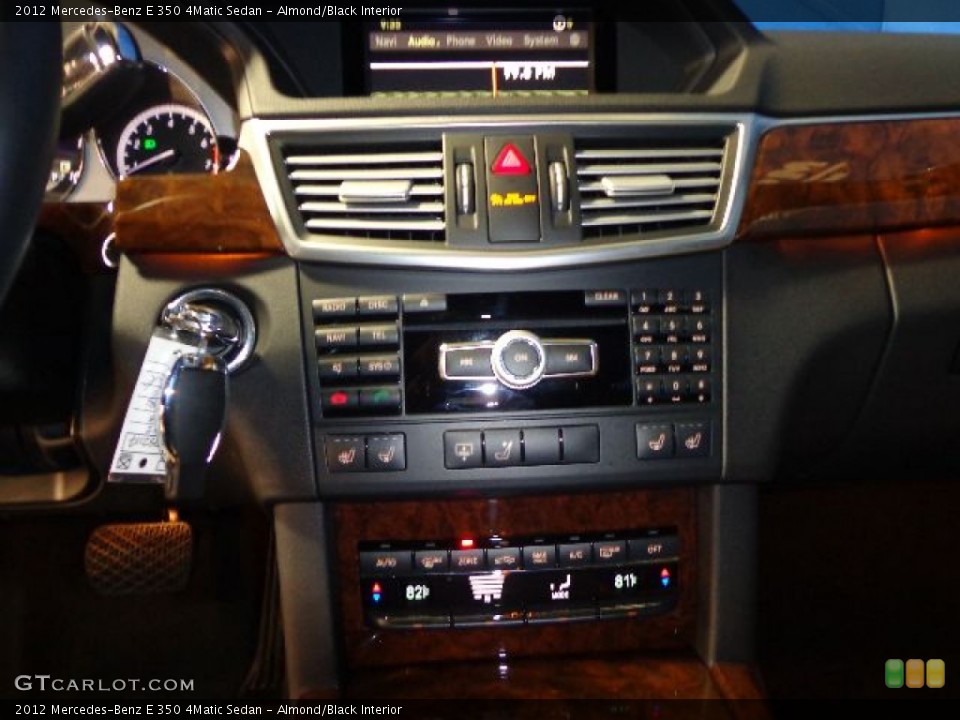 Almond/Black Interior Controls for the 2012 Mercedes-Benz E 350 4Matic Sedan #80161913