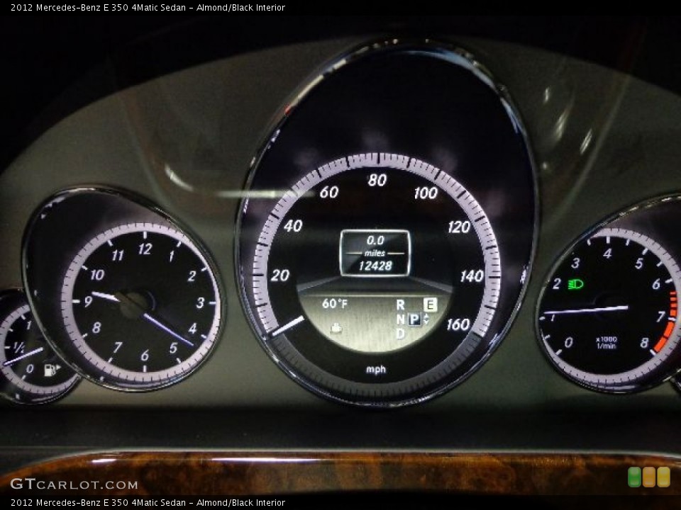 Almond/Black Interior Gauges for the 2012 Mercedes-Benz E 350 4Matic Sedan #80161929