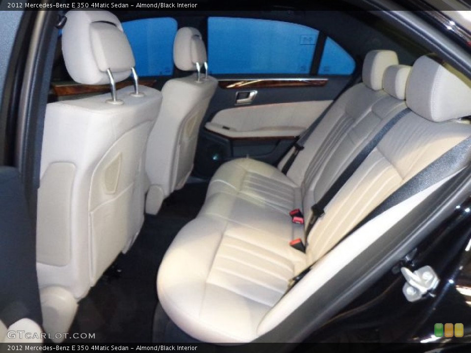 Almond/Black Interior Rear Seat for the 2012 Mercedes-Benz E 350 4Matic Sedan #80161962