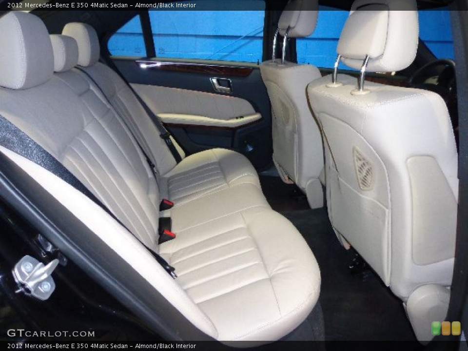 Almond/Black Interior Rear Seat for the 2012 Mercedes-Benz E 350 4Matic Sedan #80162012