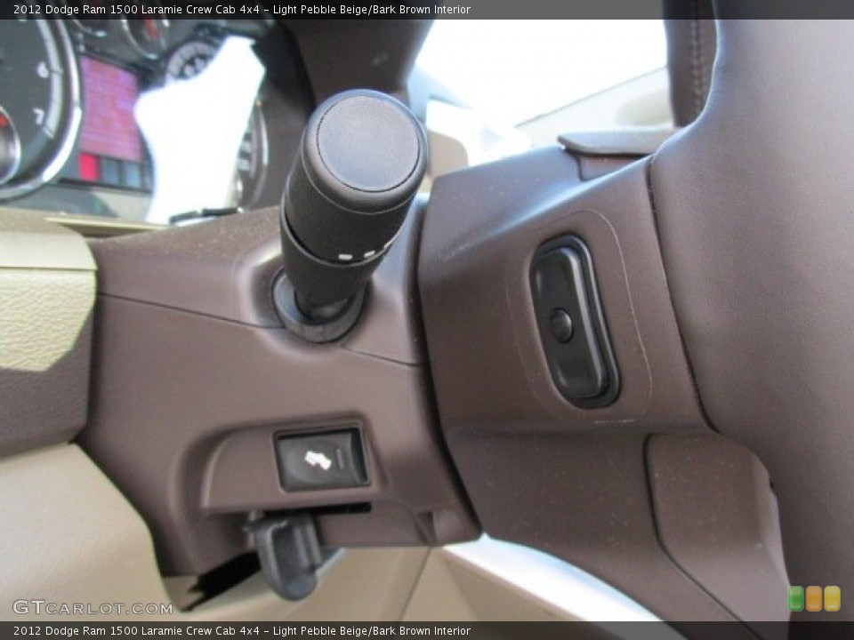 Light Pebble Beige/Bark Brown Interior Controls for the 2012 Dodge Ram 1500 Laramie Crew Cab 4x4 #80168003
