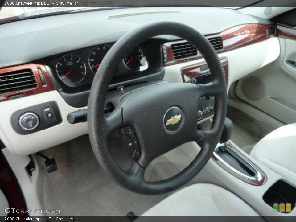 Gray Interior Steering Wheel for the 2008 Chevrolet Impala LT #80169117