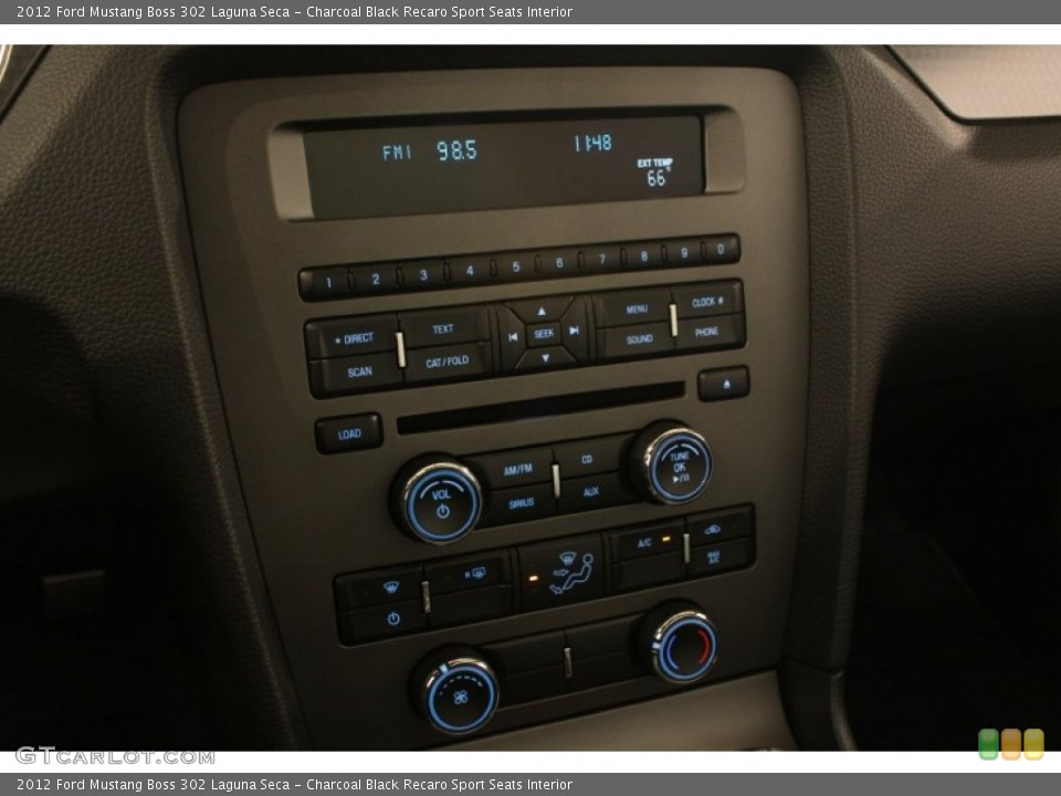 Charcoal Black Recaro Sport Seats Interior Controls for the 2012 Ford Mustang Boss 302 Laguna Seca #80169414