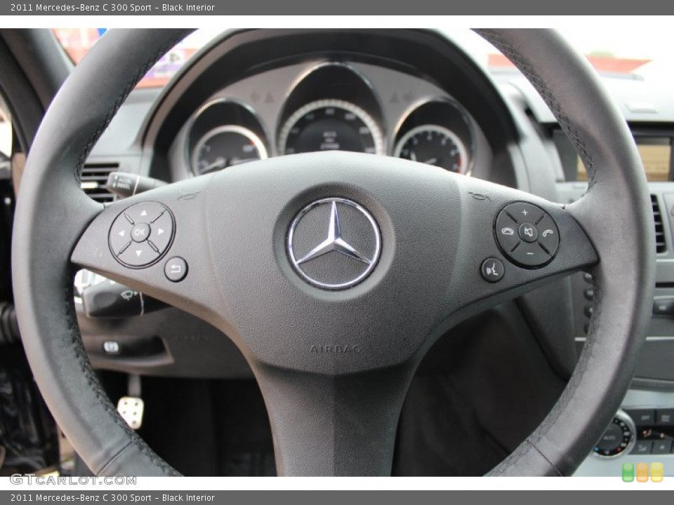 Black Interior Steering Wheel for the 2011 Mercedes-Benz C 300 Sport #80171042
