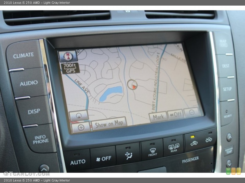 Light Gray Interior Navigation for the 2010 Lexus IS 250 AWD #80171514