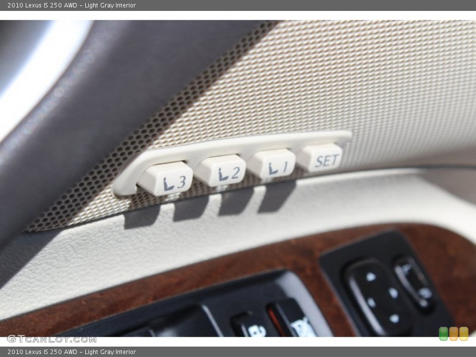 Light Gray Interior Controls for the 2010 Lexus IS 250 AWD #80171577