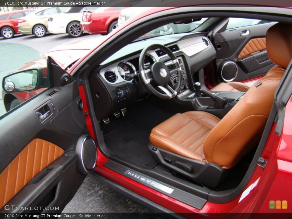 Saddle Interior Prime Interior for the 2010 Ford Mustang GT Premium Coupe #80175008