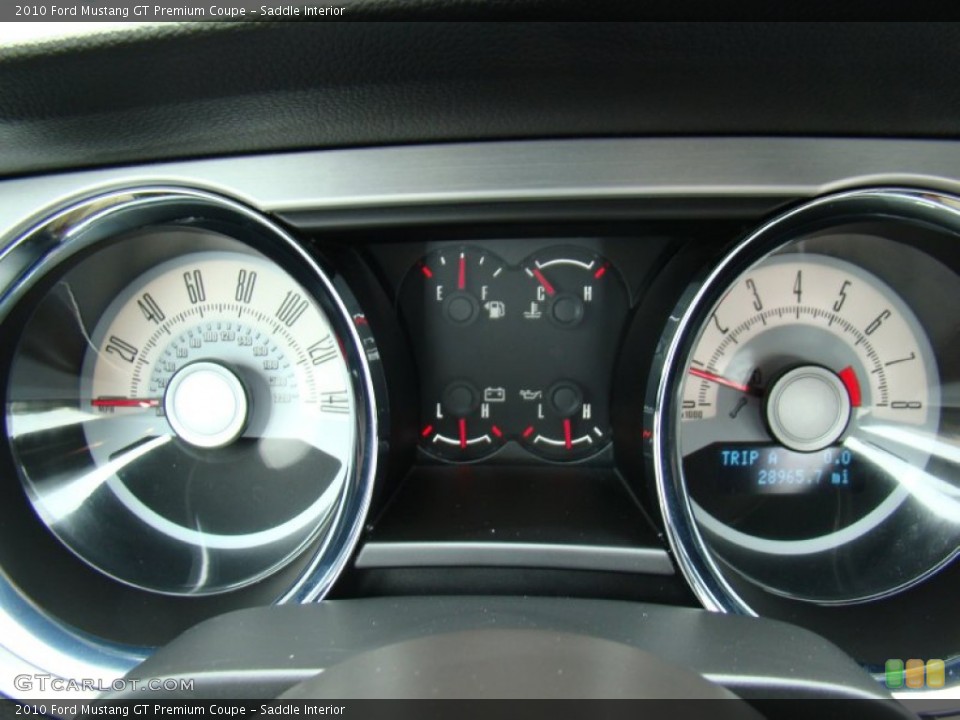 Saddle Interior Gauges for the 2010 Ford Mustang GT Premium Coupe #80175307