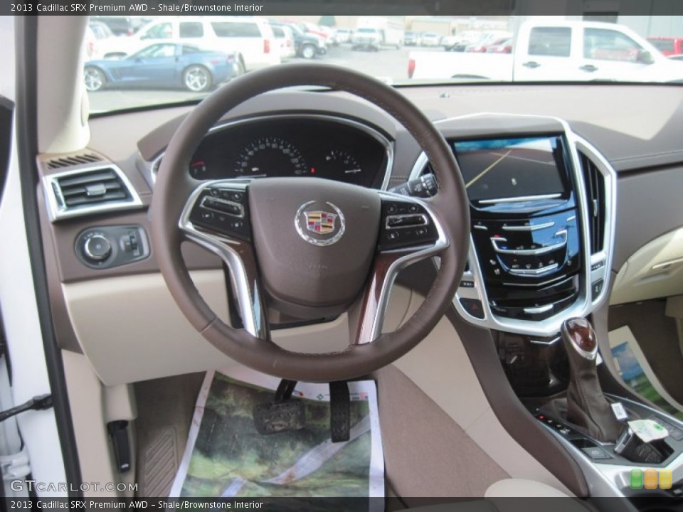 Shale/Brownstone Interior Dashboard for the 2013 Cadillac SRX Premium AWD #80176418