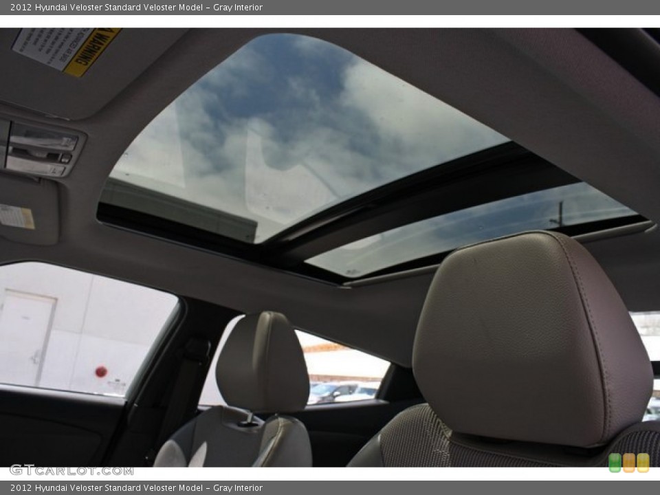 Gray Interior Sunroof for the 2012 Hyundai Veloster  #80176447