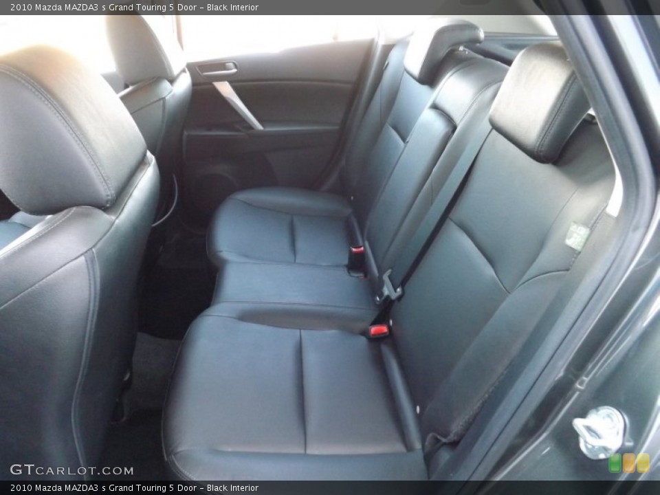 Black Interior Rear Seat for the 2010 Mazda MAZDA3 s Grand Touring 5 Door #80180858