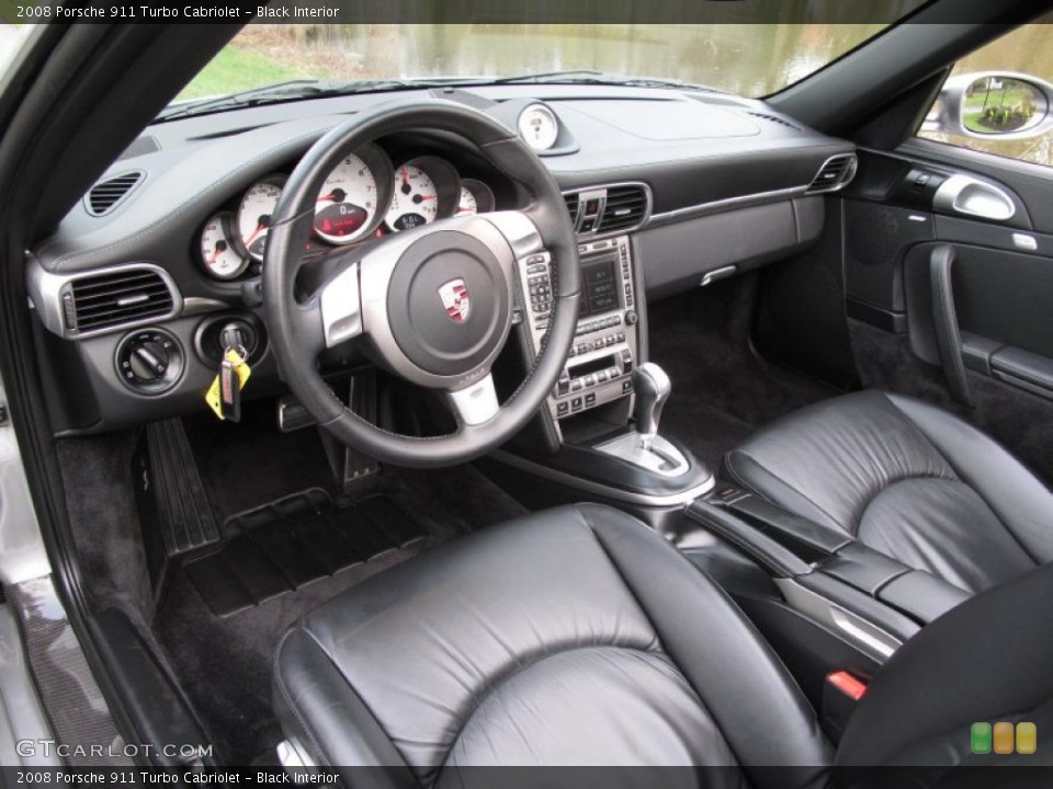 Black Interior Prime Interior for the 2008 Porsche 911 Turbo Cabriolet #80181168