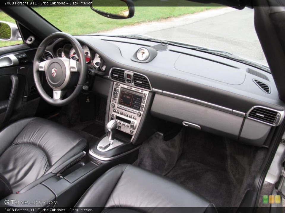 Black Interior Dashboard for the 2008 Porsche 911 Turbo Cabriolet #80181277