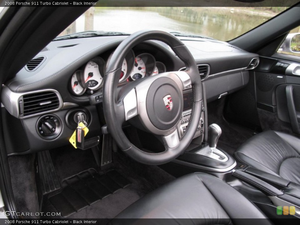 Black Interior Prime Interior for the 2008 Porsche 911 Turbo Cabriolet #80181301