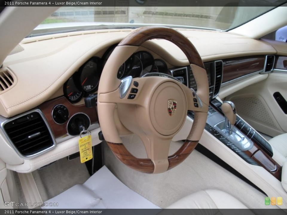 Luxor Beige/Cream Interior Steering Wheel for the 2011 Porsche Panamera 4 #80181838