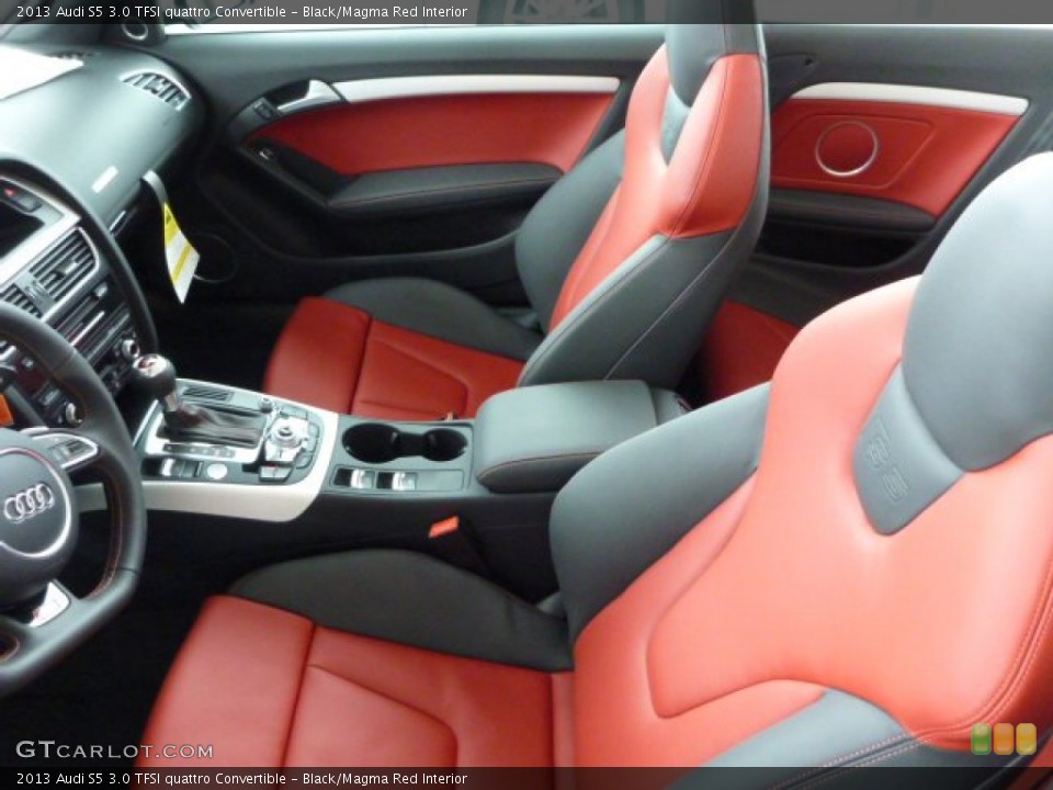 Black/Magma Red Interior Photo for the 2013 Audi S5 3.0 TFSI quattro Convertible #80183198