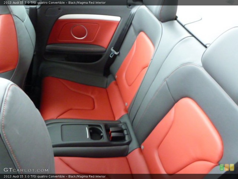 Black/Magma Red Interior Rear Seat for the 2013 Audi S5 3.0 TFSI quattro Convertible #80183221