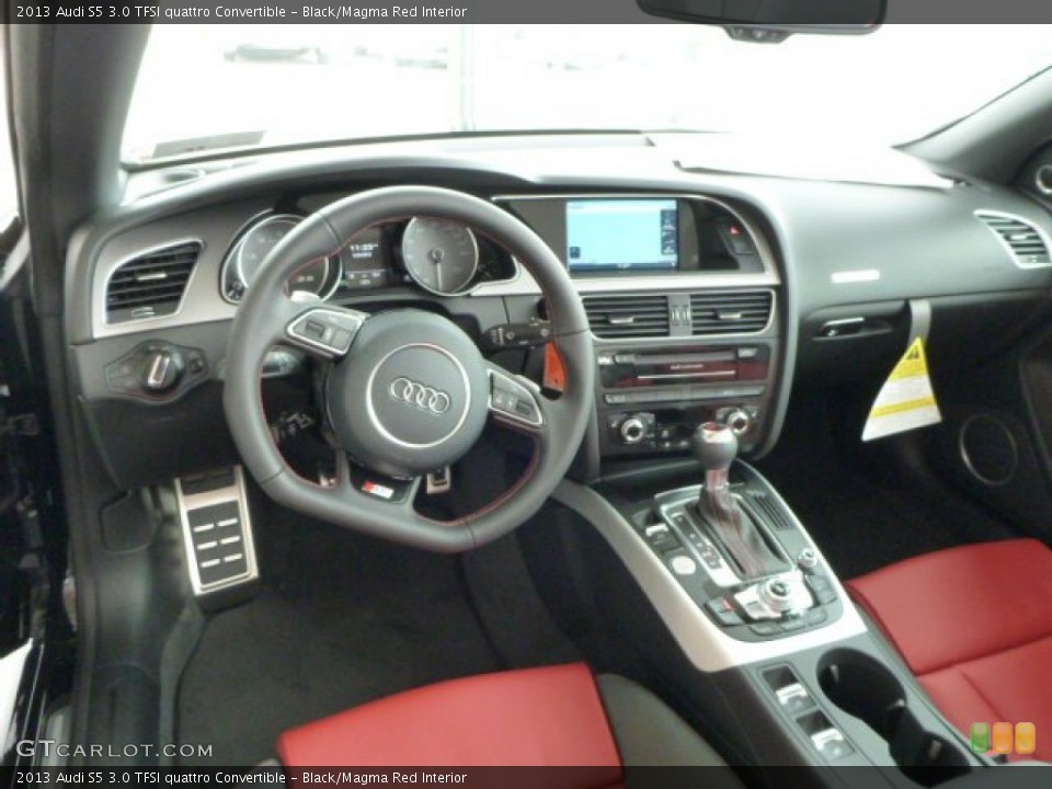 Black/Magma Red Interior Dashboard for the 2013 Audi S5 3.0 TFSI quattro Convertible #80183242