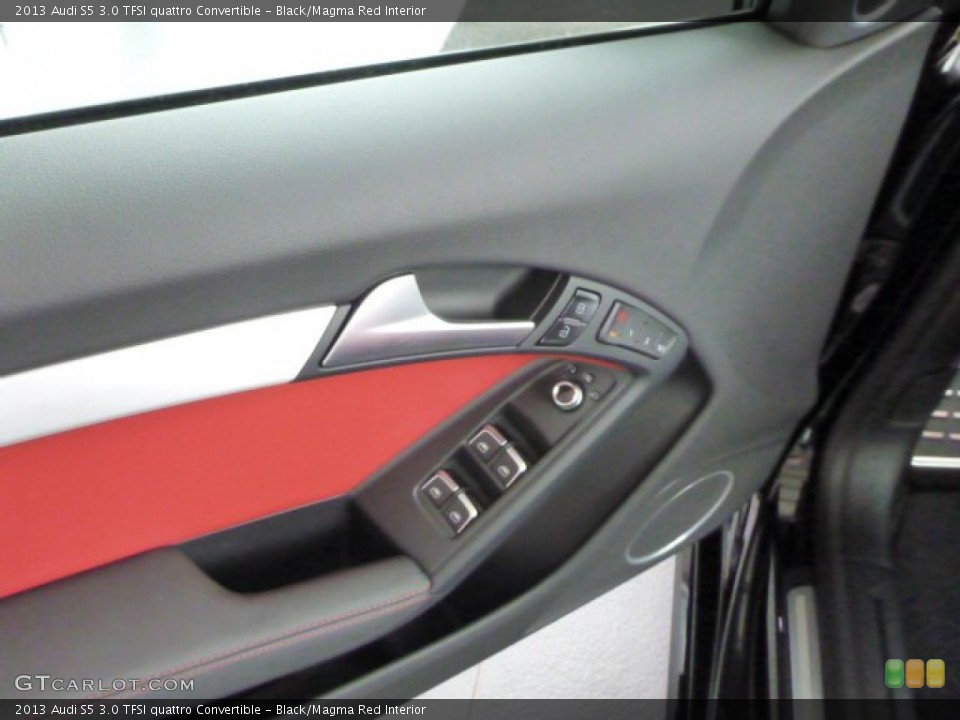 Black/Magma Red Interior Door Panel for the 2013 Audi S5 3.0 TFSI quattro Convertible #80183260