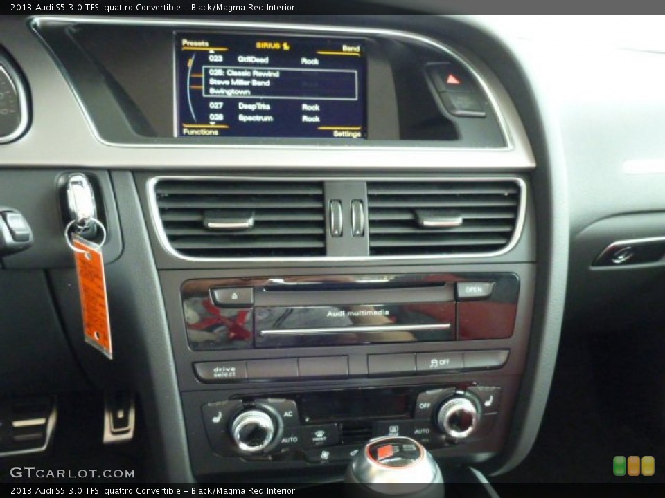 Black/Magma Red Interior Controls for the 2013 Audi S5 3.0 TFSI quattro Convertible #80183353