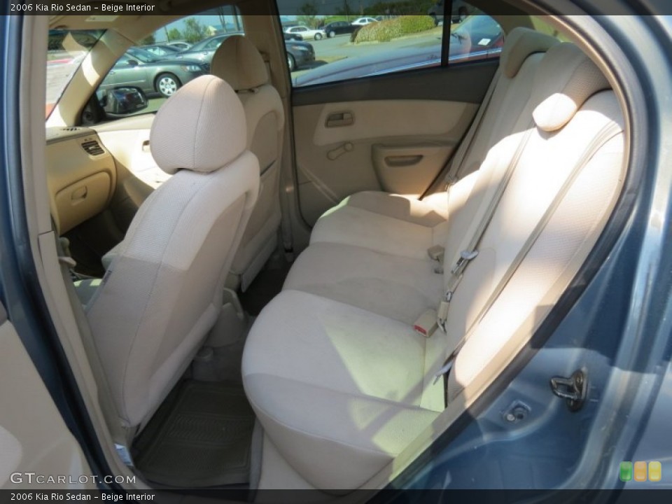Beige Interior Rear Seat for the 2006 Kia Rio Sedan #80186183