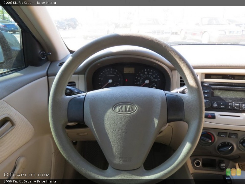 Beige Interior Steering Wheel for the 2006 Kia Rio Sedan #80186221