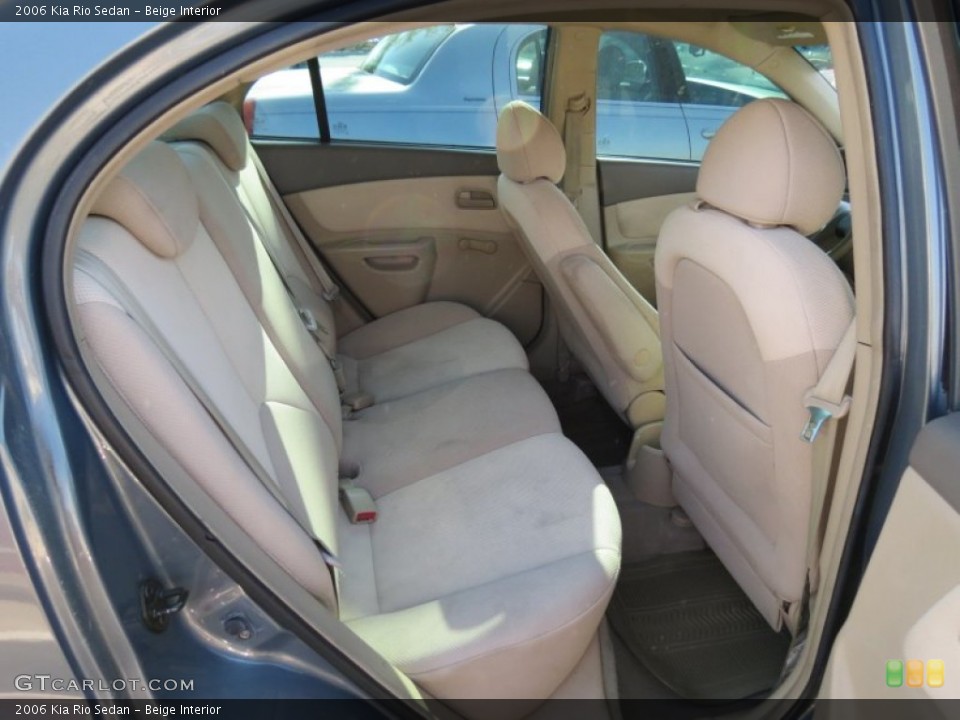 Beige Interior Rear Seat for the 2006 Kia Rio Sedan #80186257