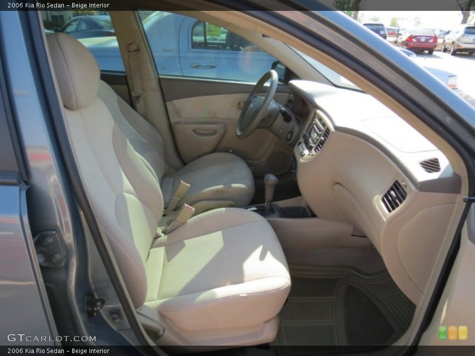 Beige Interior Front Seat for the 2006 Kia Rio Sedan #80186278