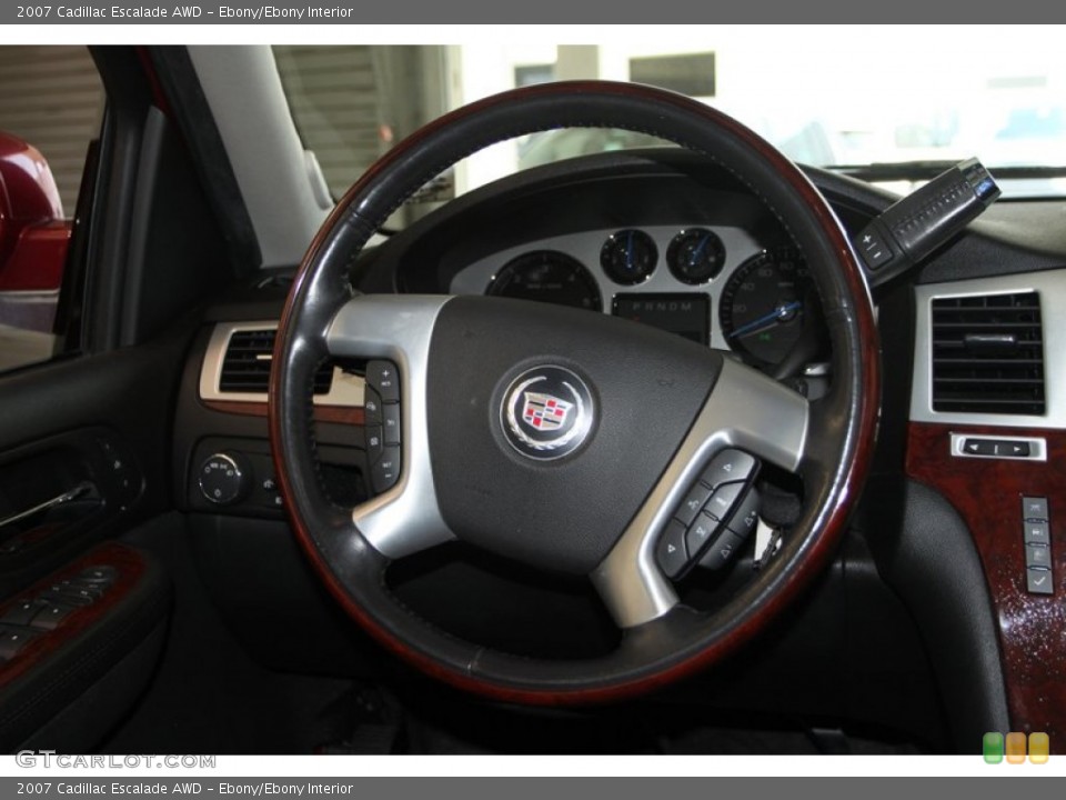 Ebony/Ebony Interior Steering Wheel for the 2007 Cadillac Escalade AWD #80188849