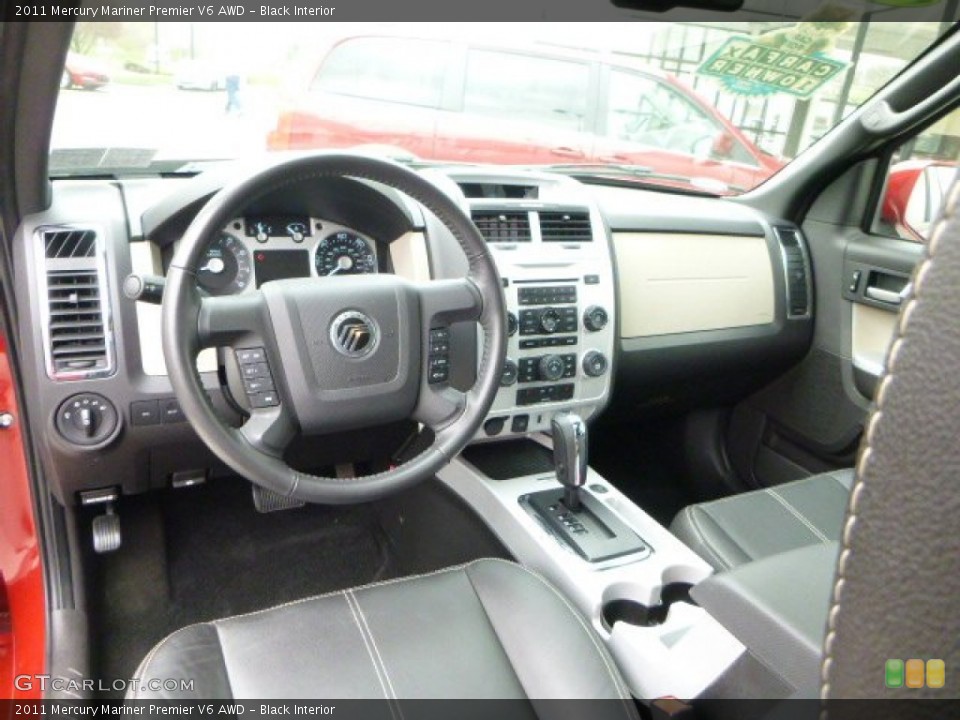 Black Interior Dashboard for the 2011 Mercury Mariner Premier V6 AWD #80190448