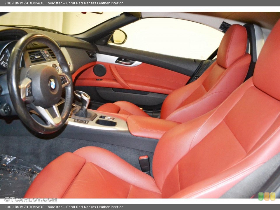Coral Red Kansas Leather Interior Photo for the 2009 BMW Z4 sDrive30i Roadster #80190865