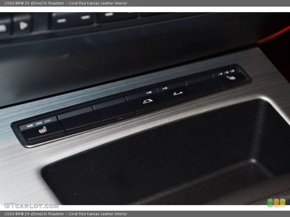 Coral Red Kansas Leather Interior Controls for the 2009 BMW Z4 sDrive30i Roadster #80191245
