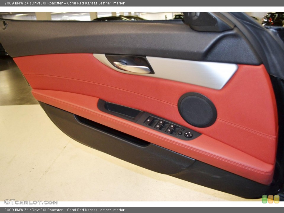Coral Red Kansas Leather Interior Door Panel for the 2009 BMW Z4 sDrive30i Roadster #80191306