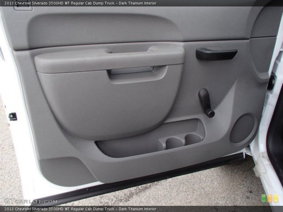 Dark Titanium Interior Door Panel for the 2013 Chevrolet Silverado 3500HD WT Regular Cab Dump Truck #80192047